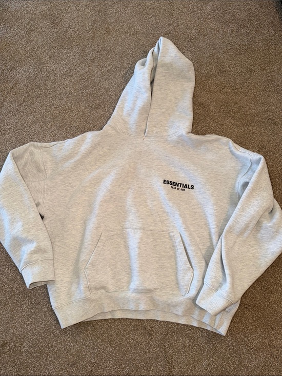 Essentials Tops - ESSENTIALS Fear of God Women's Hoodie Light Gray/Oatmeal Color Size Large *READ*